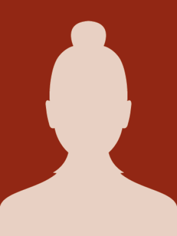 Silhouette einer Frau in rot